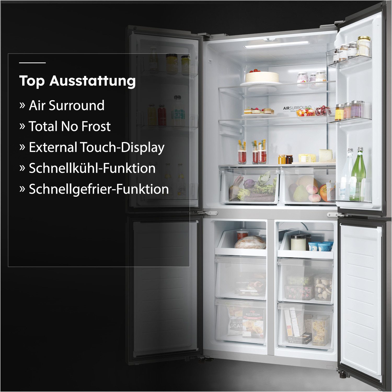 Haier Kühl-/Gefrierkombination Cube 83 HCR3818ENMD, 181,5 cm hoch, 83,3 cm breit, Total No Frost: Nie wieder abtauen