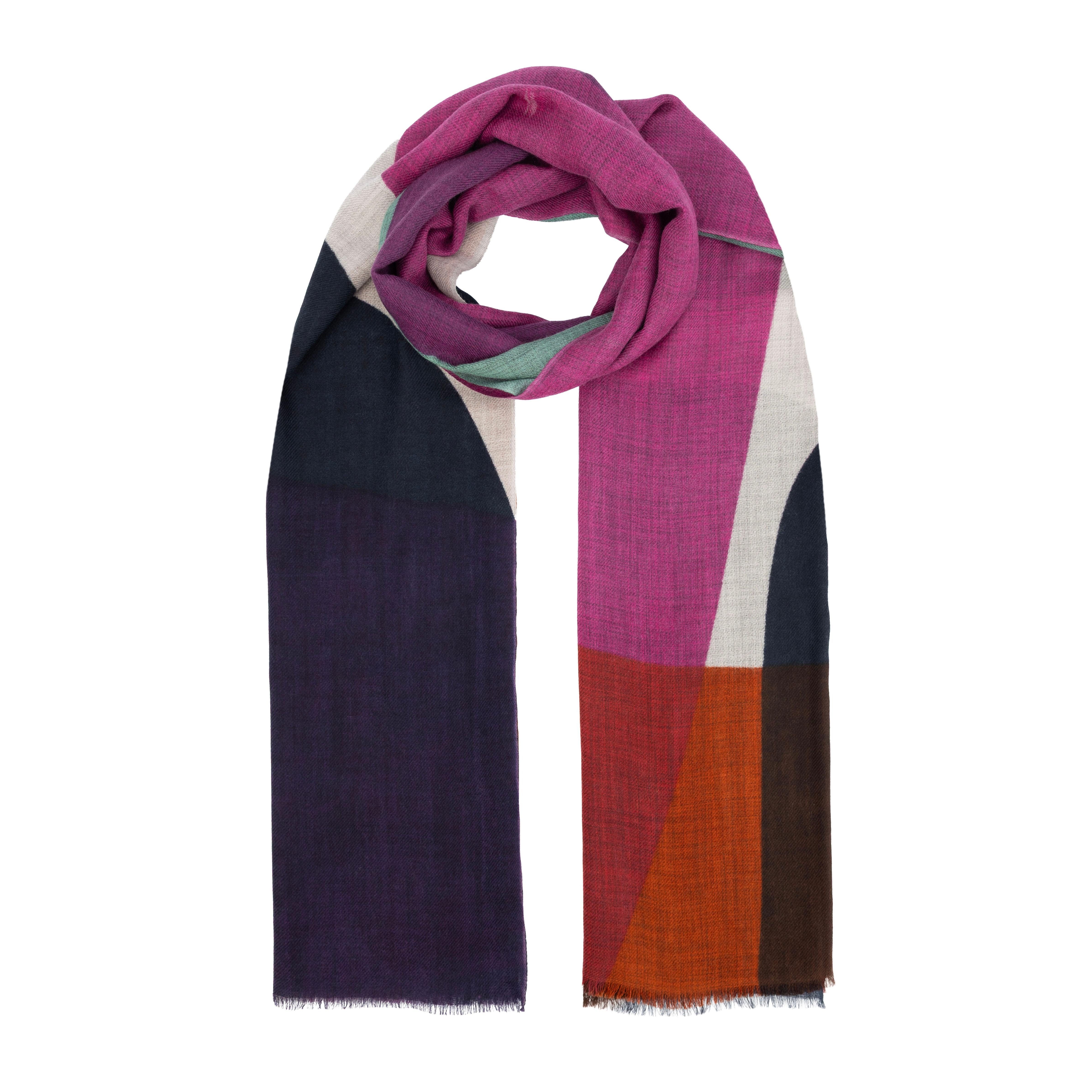 El Puente Schal Schal aus Merino-Wolle in Bunt, Handmade, Handmade