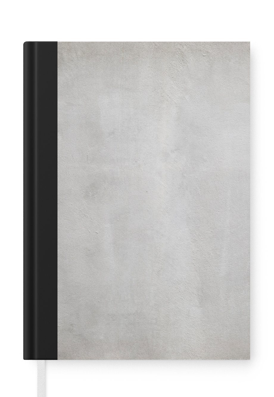 MuchoWow Notizbuch Beton - Grau - Zement - Industriell - Strukturiert, Journal, Merkzettel, Tagebuch, Notizheft, A5, 98 Seiten, Haushaltsbuch