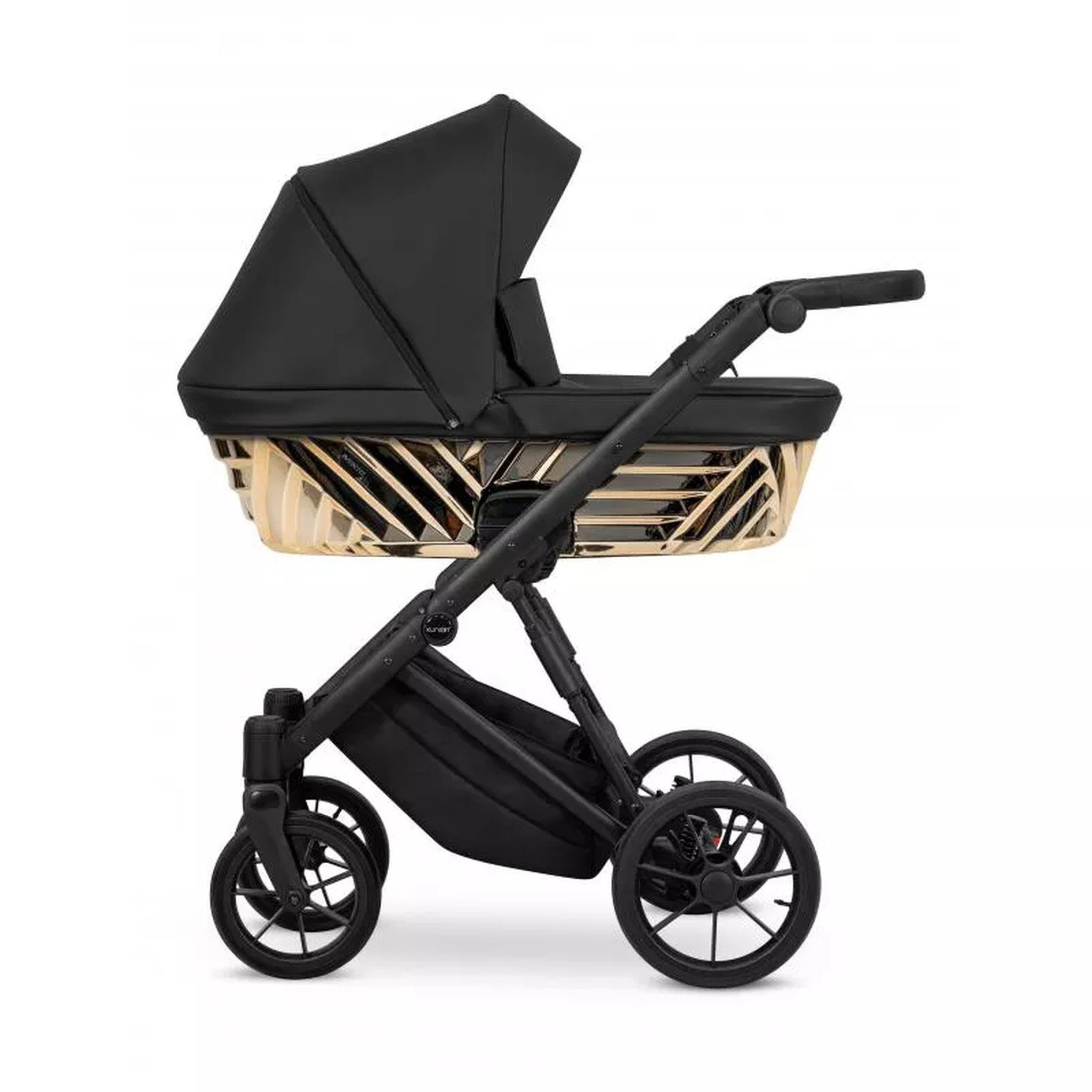 KUNERT Kombi-Kinderwagen Ivento Glam 2in1 Kinderwagen mit schwarzem Rahmen, TÜV NORD und ZETOM zertifiziert, leicht und langlebig