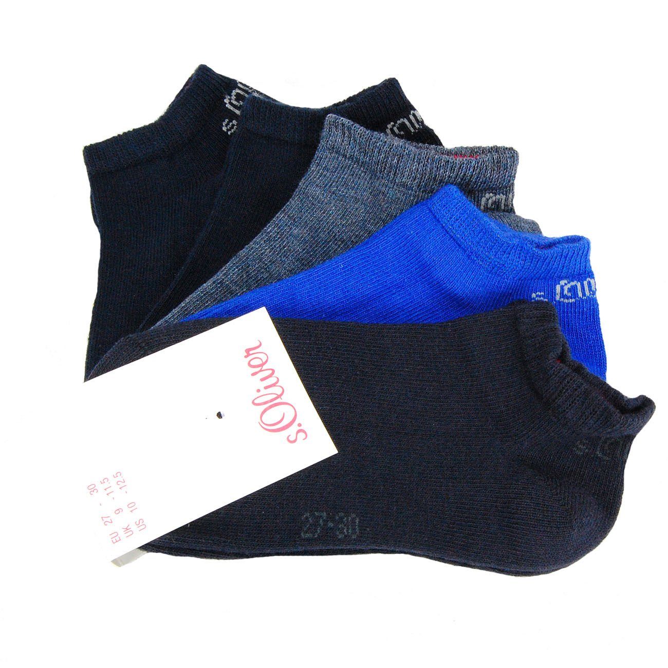 s.Oliver Sneakersocken S24125 (Packung, 5-Paar, Sneaker-Socken, Kinder comb & Paar) 5 Mädchen, Kindersocken Sneakersocken, Jungen navy 34