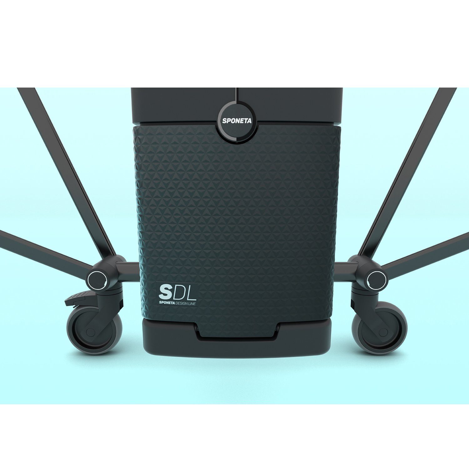 Sponeta Tischtennisplatte Design Line (SDL Black Outdoor), Netzgarnitur im Lieferumfang enthalten