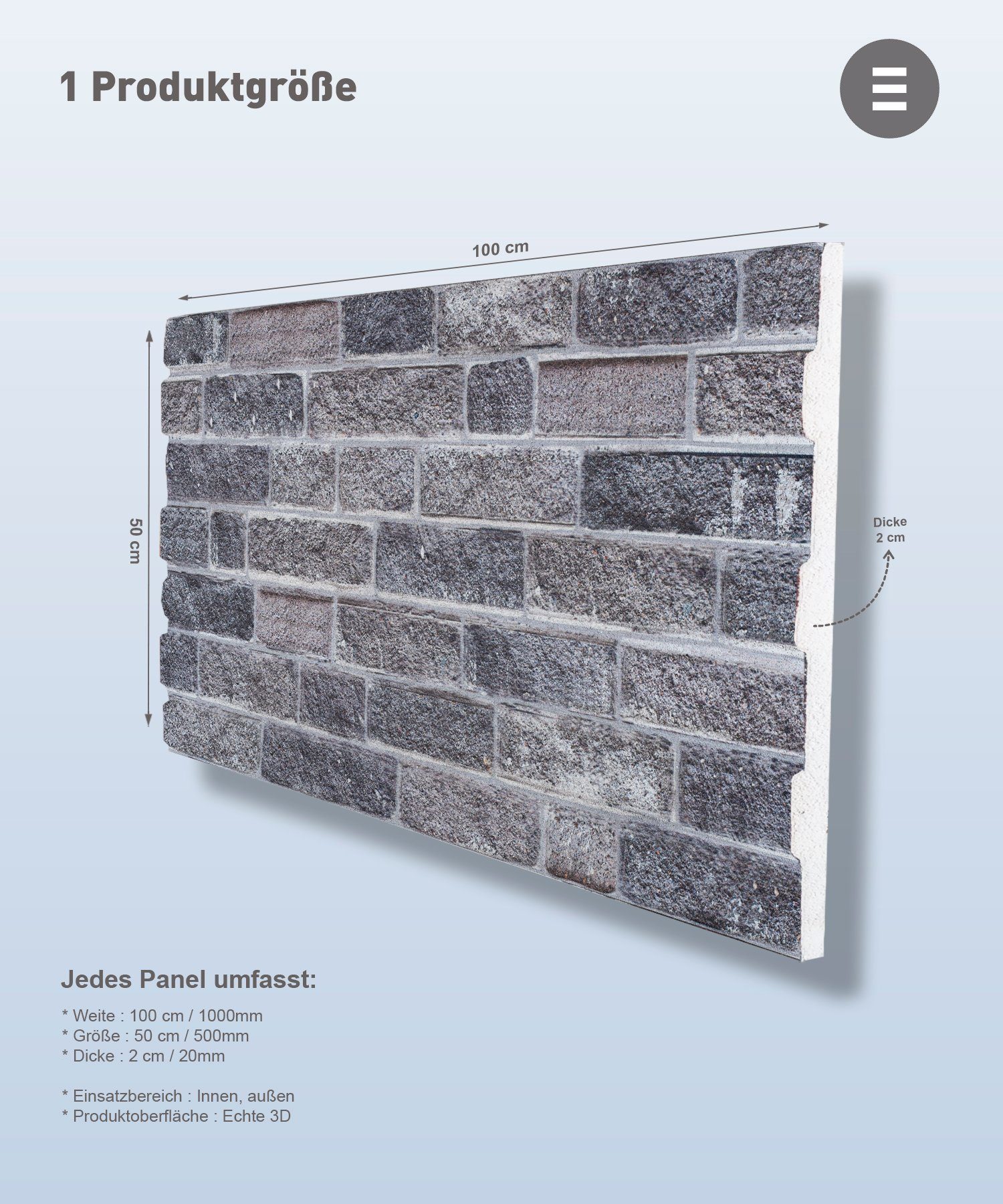 Zofix 3D Wandpaneel Wandpaneel »Wandverkleidung, Verblendsteine, günstig online kaufen