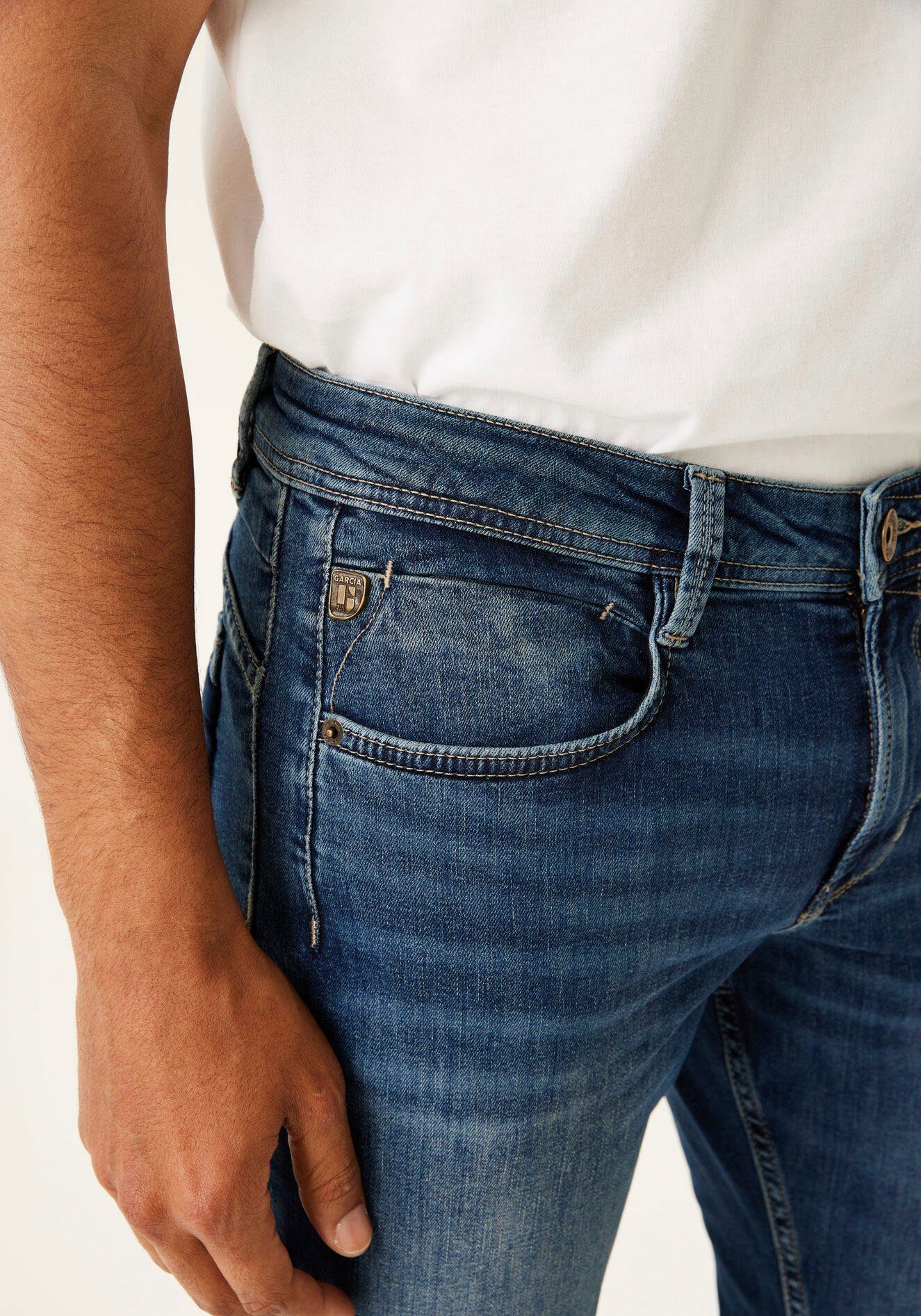 medium 5-Pocket-Jeans verschiedenen used Rocko in Waschungen Garcia