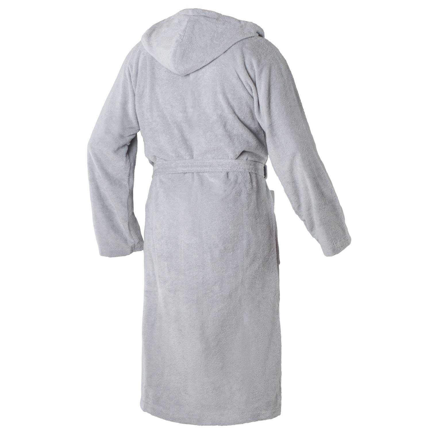 Mount Swiss Bademantel Mount Swiss Unisex AARAU Bademantel mit Kapuze I Herren Damen aus, Baumwolle, Weitenverstellung, Bindegürtel