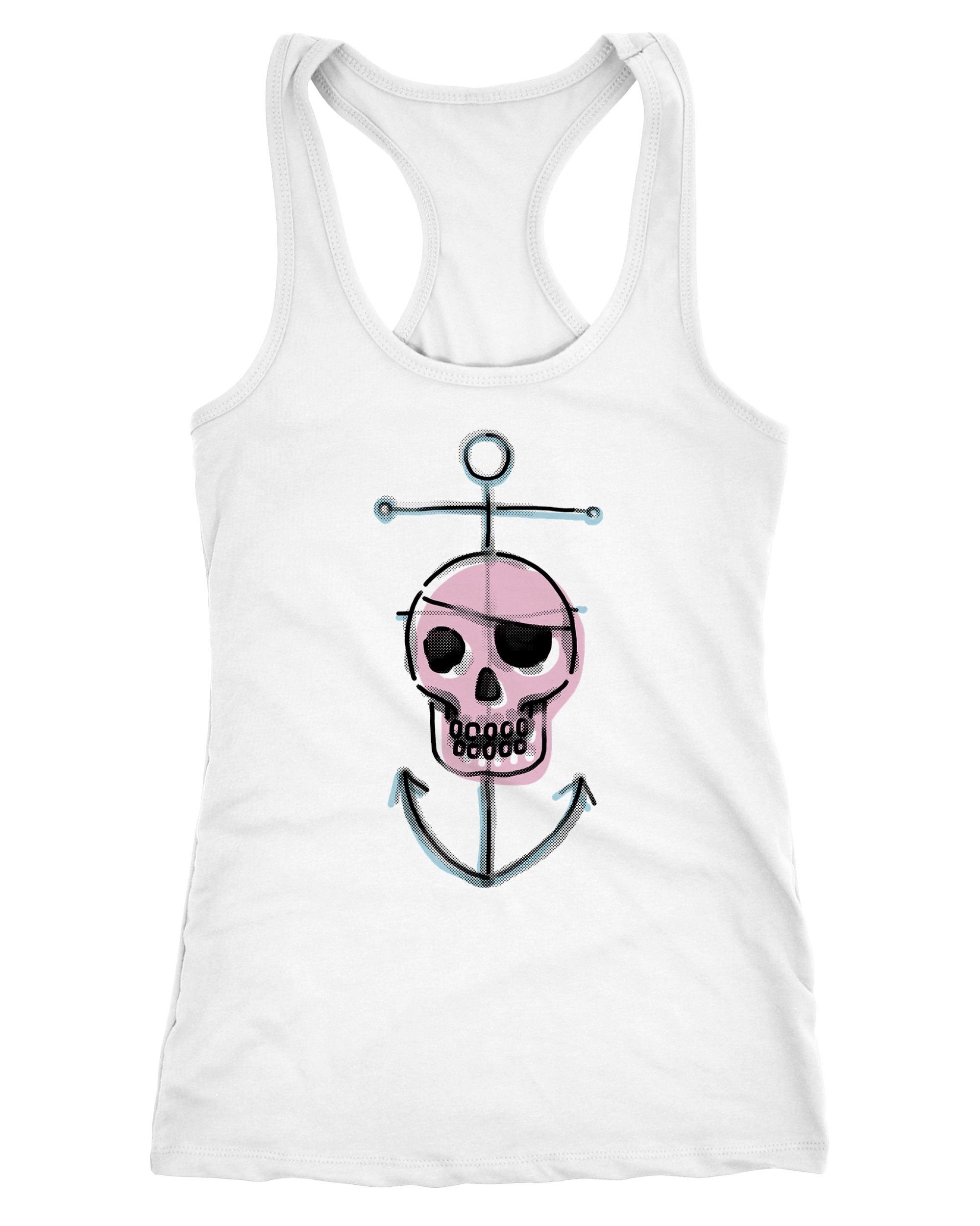 MoonWorks Tanktop Damen Tanktop Pirate Skull günstig online kaufen