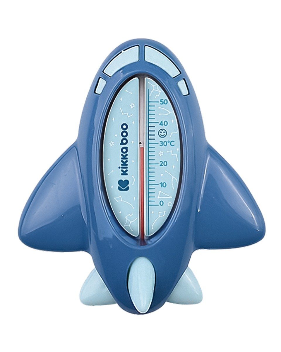 Kikkaboo Badethermometer Wasserthermometer Flugzeug, 1-tlg., Badethermometer für ein sicheres Baden blau