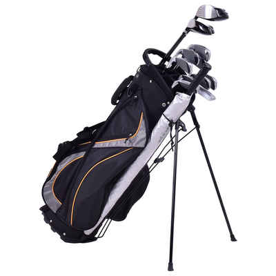 COSTWAY Golfballtasche Golfbag, für Max. 7 Schläger, Nylon schwarz