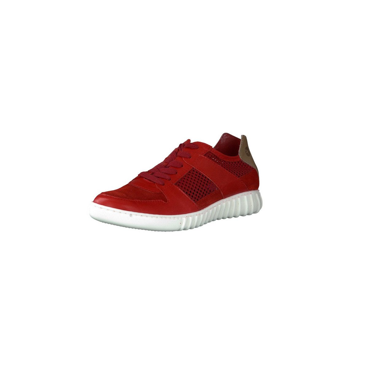 Freizeit Schnürer für Damen in rot Schnürschuh