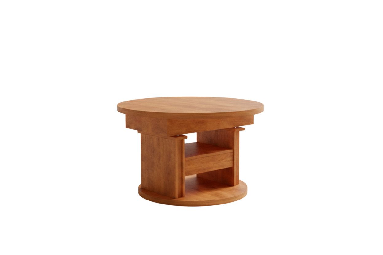 designimpex Couchtisch DA-999 rund ausziehbar höhenverstellbar mit Schublade Wohnzimmer Tisch, Funktionstisch, Wohnzimmertisch, Tisch, Esstisch, Sofatisch, Rollen