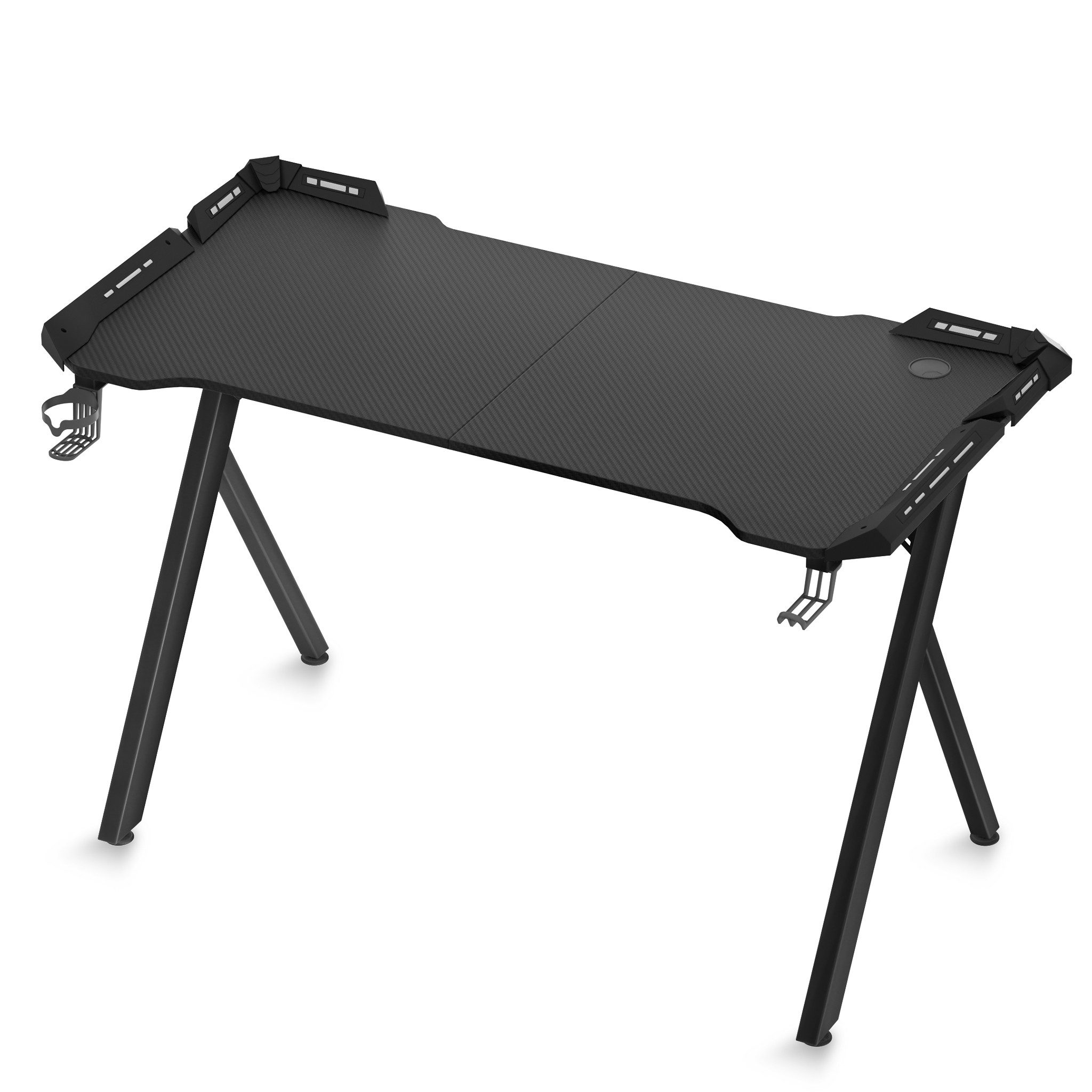 FIVMEN Computertisch Gaming Schreibtisch Mit Licht Y-Frame Stehpult in Gami günstig online kaufen