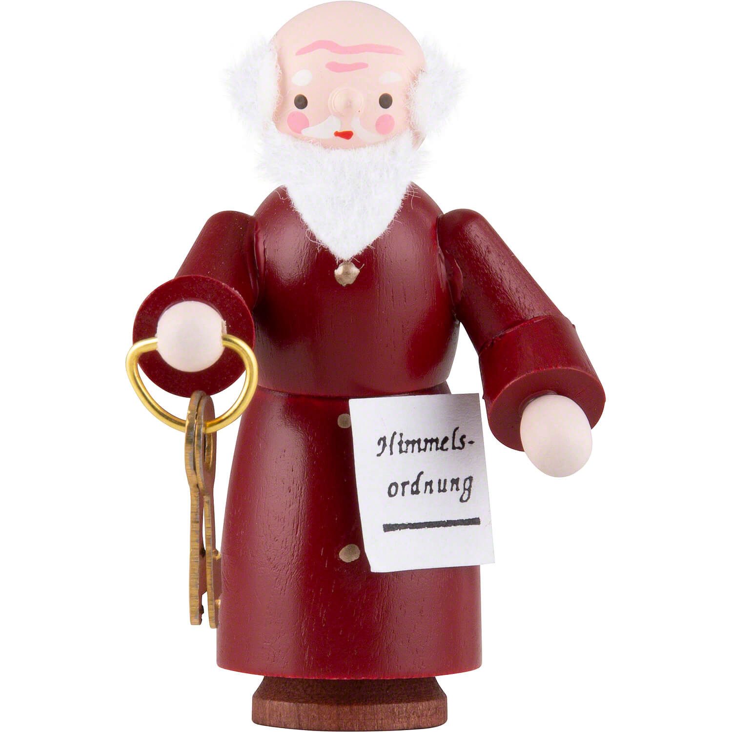 Volkskunstwerkstatt Romy Thiel Dekofigur Thiel-Figur Petrus - rot (5,5cm) von Romy Thiel