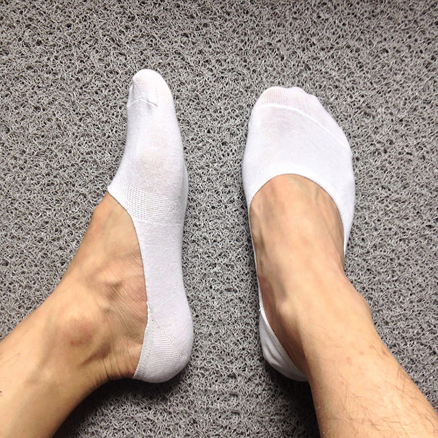 mit weiß Herren unsichtbare Silikonp Unisex Reslad Füßlinge Füßlinge Unsichtbare Socken Sneaker Reslad rutschfeste (6xPaar) Damen & (6-Paar)