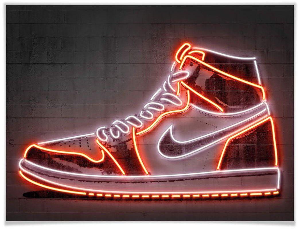 Schuh St), Wandbild, Sneaker, Poster Nike Mielu Wall-Art Neon (1 Wandposter Bild, Poster, Schuh