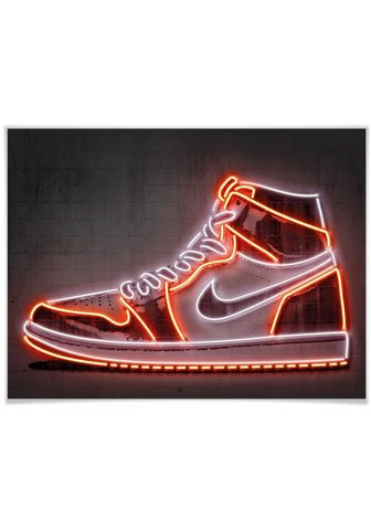 Wall-Art Poster Mielu Nike batai Neon Sneaker b...