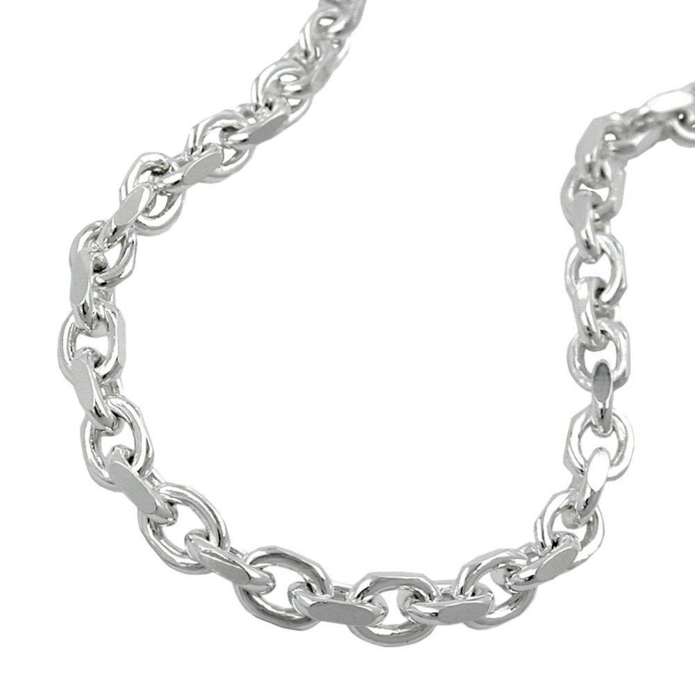 Herren Silberkette 925 mm unbespielt für und 50 diamantiert Silber Damen cm, 3,5 Halskette Silberschmuck Ankerkette