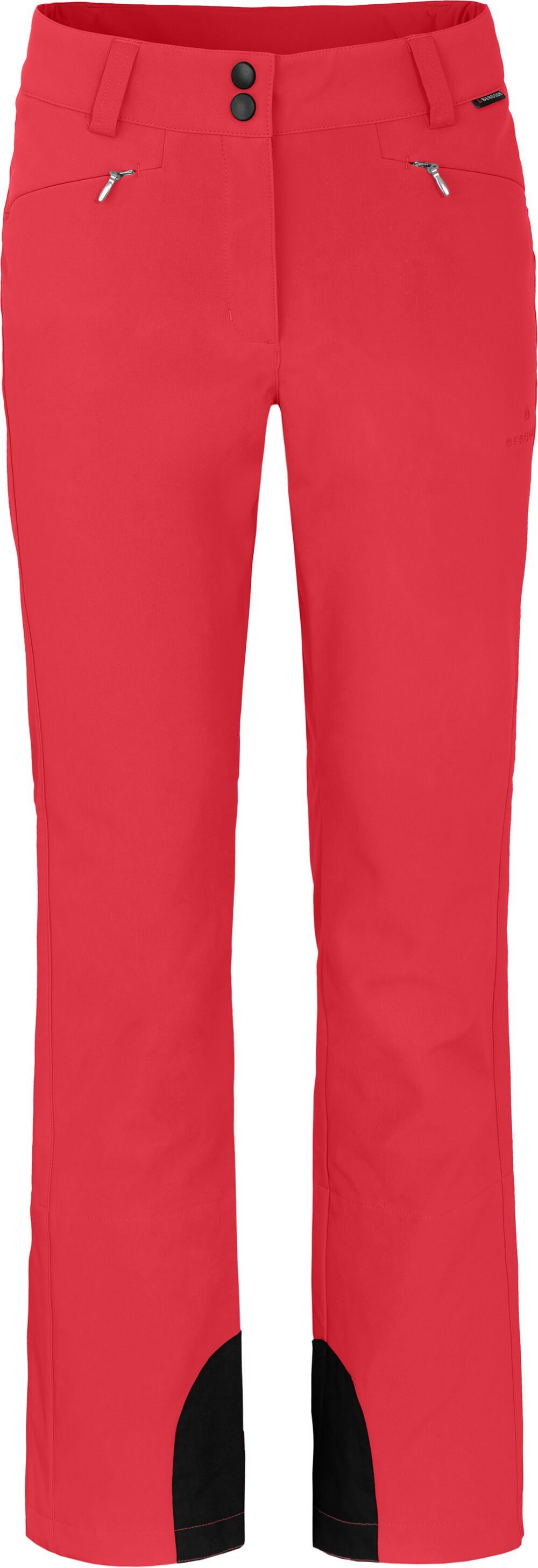 Bergson Skihose SAIMAA Damen Softshell Skihose, winddicht, elastisch, Normalgrößen, Hibiskus