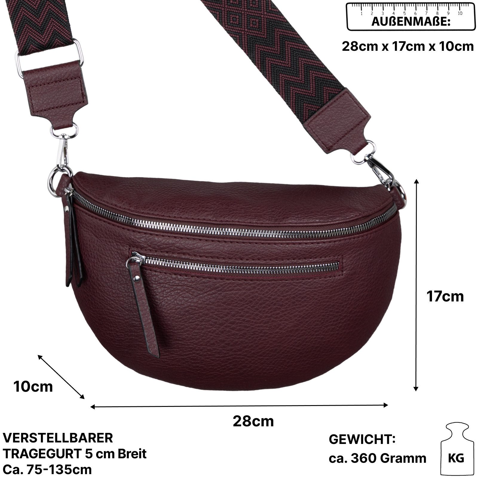 EAAKIE Gürteltasche Bauchtasche Umhängetasche Crossbody-Bag Kunstleder günstig online kaufen