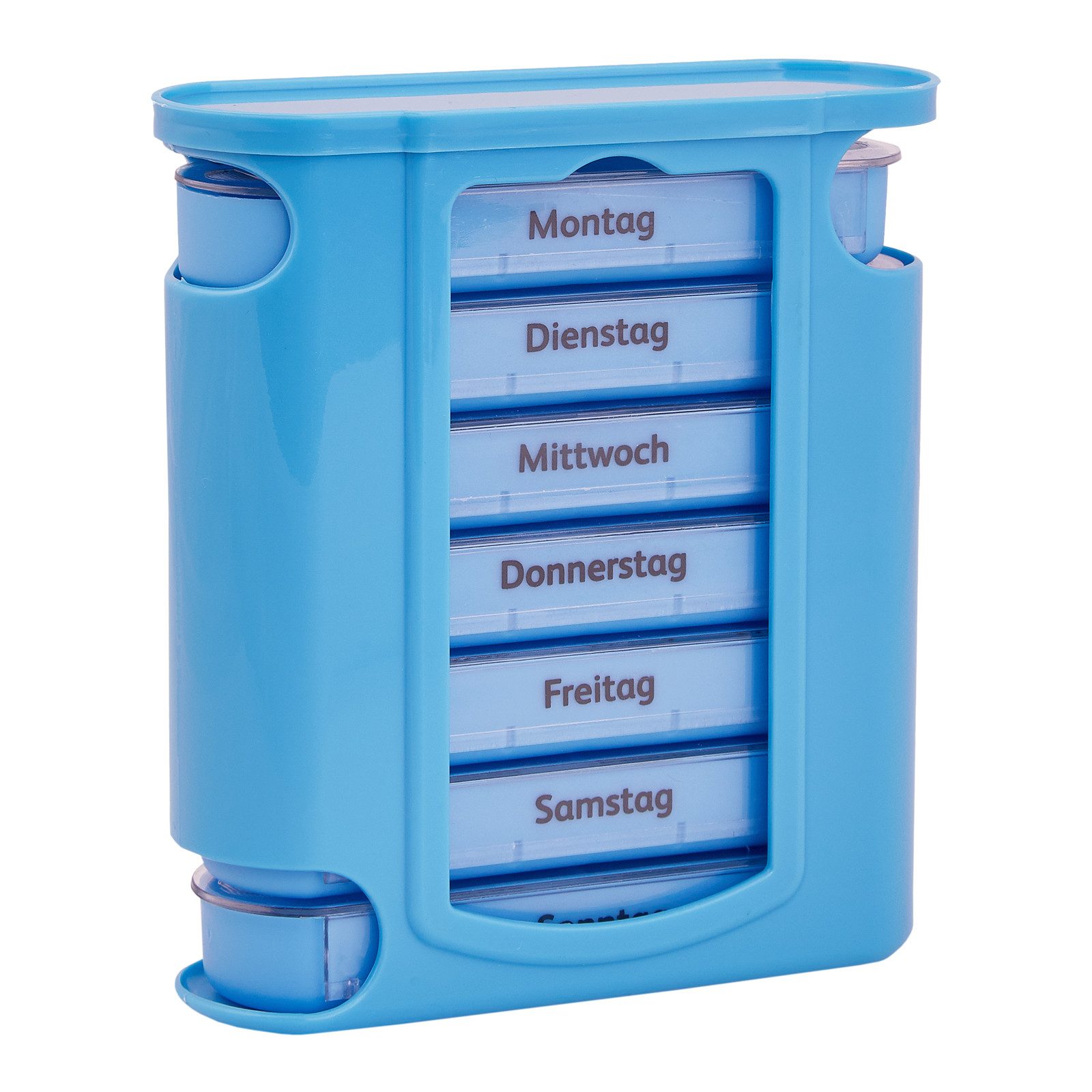 Wellgro Pillendose Tablettenbox für 7 Tage je 4 Fächer