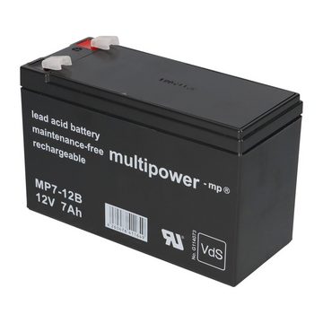 Multipower Multipower Blei-Akku MP7-12B Pb 12V 7Ah + Ladegerät Bleiakkus