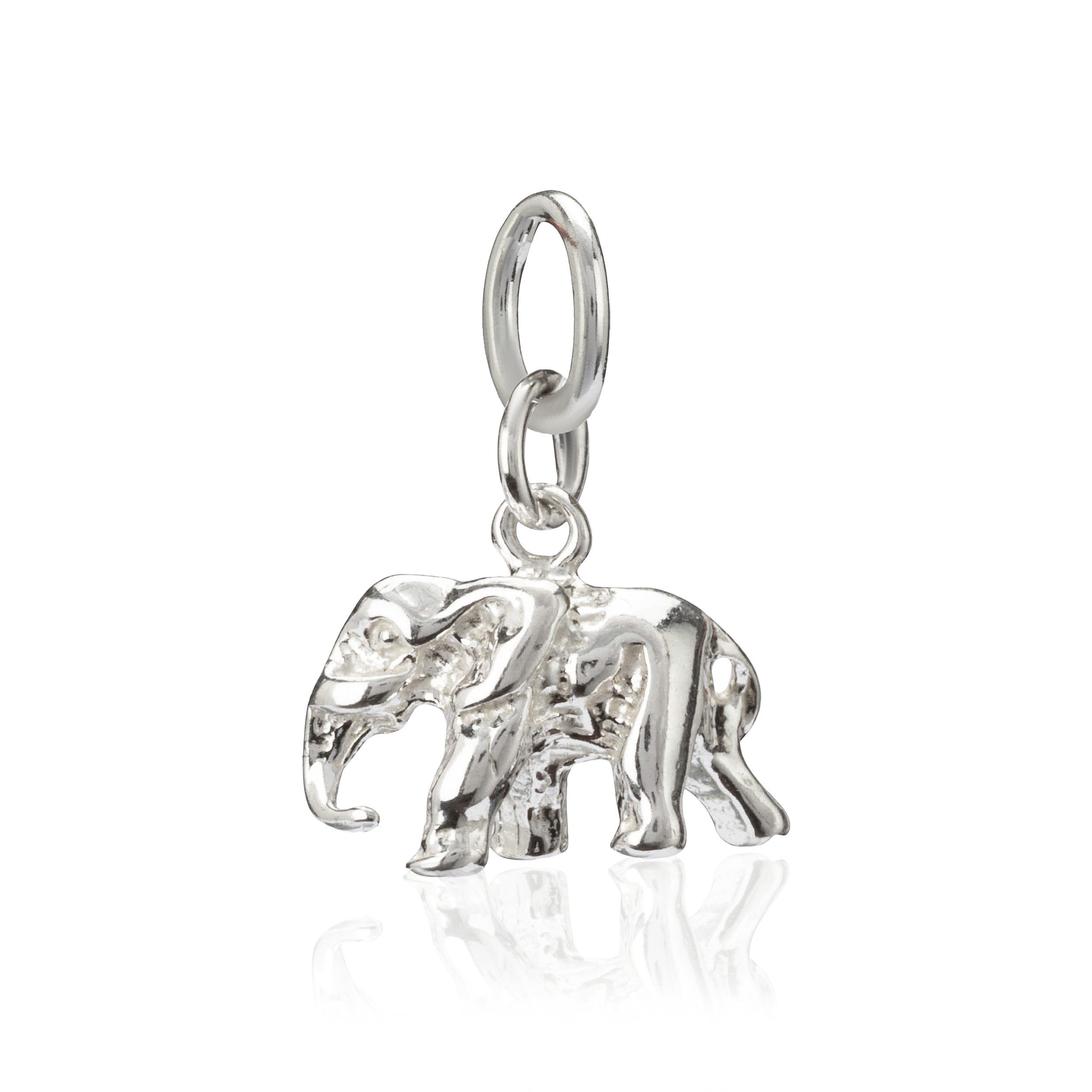 Kettenanhänger Damen Kettenanhänger Elefant 925 Silber 13x8mm Sch