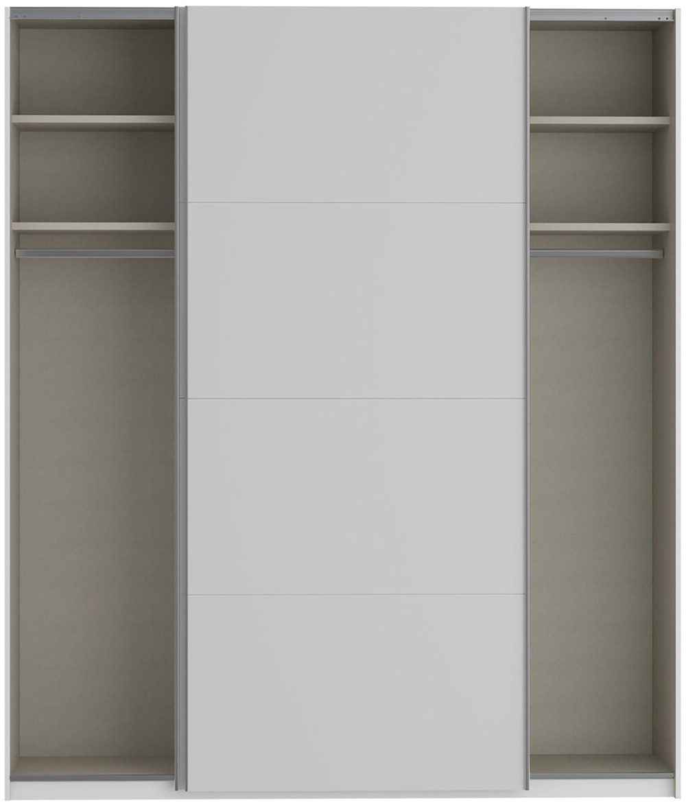 FORTE Schwebetürenschrank Fittio, Made in Europe, 2 Schiebetüren, modernes Design Höhe 2,35 mtr, stehende Montage – Bild 4 von 5