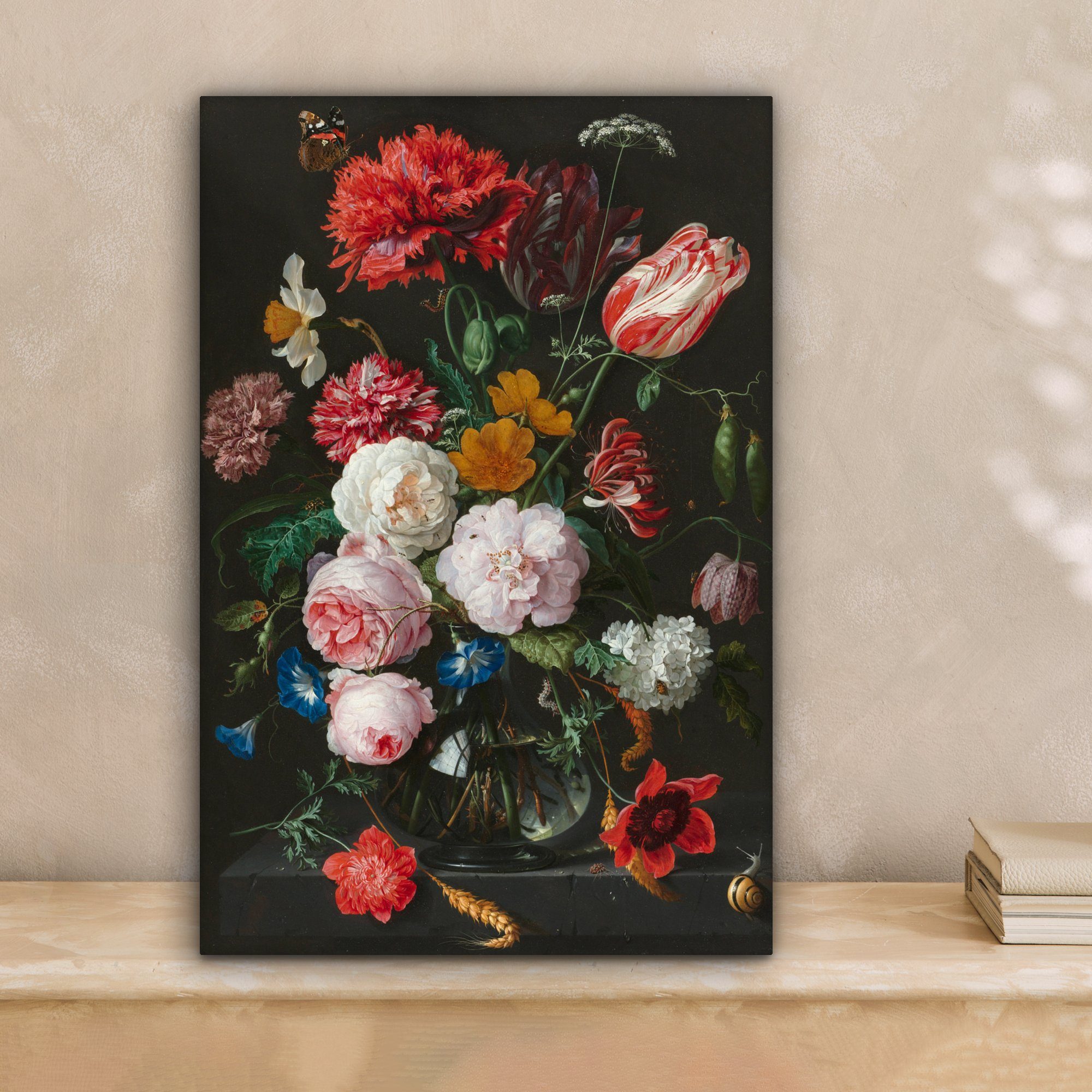 OneMillionCanvasses® Leinwandbild Stilleben mit Blumen in günstig online kaufen