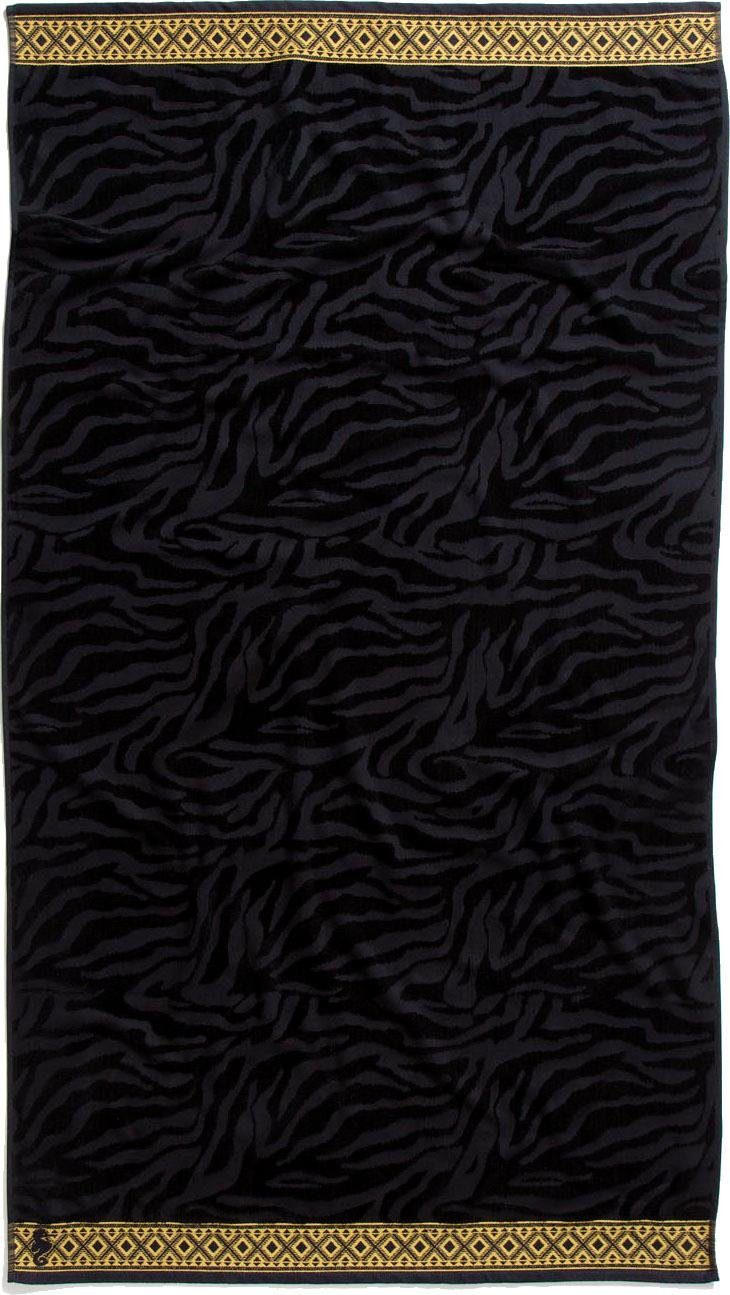 Seahorse Strandtuch Masai, Jacquard-Velours (1-St), 100x180, für Sauna und Pool, mit Muster Bordüre