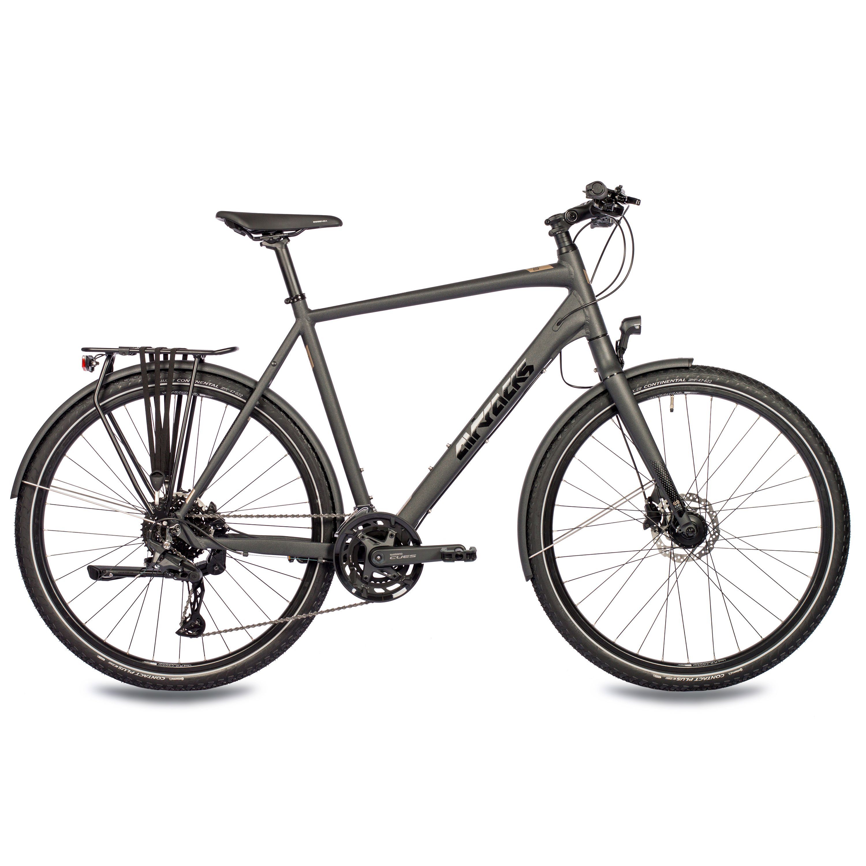 Airtracks Trekkingrad Herren City XXL Fahrrad 28 Zoll Trekking Fahrrad TR.2880-CUES, 20 Gang, (2x10 G Shimano CUES RD-U6020-10 Shadow), Schwarz Matt - Rahmenhöhen 56 cm & 60 cm » Modeljahr 2024 «