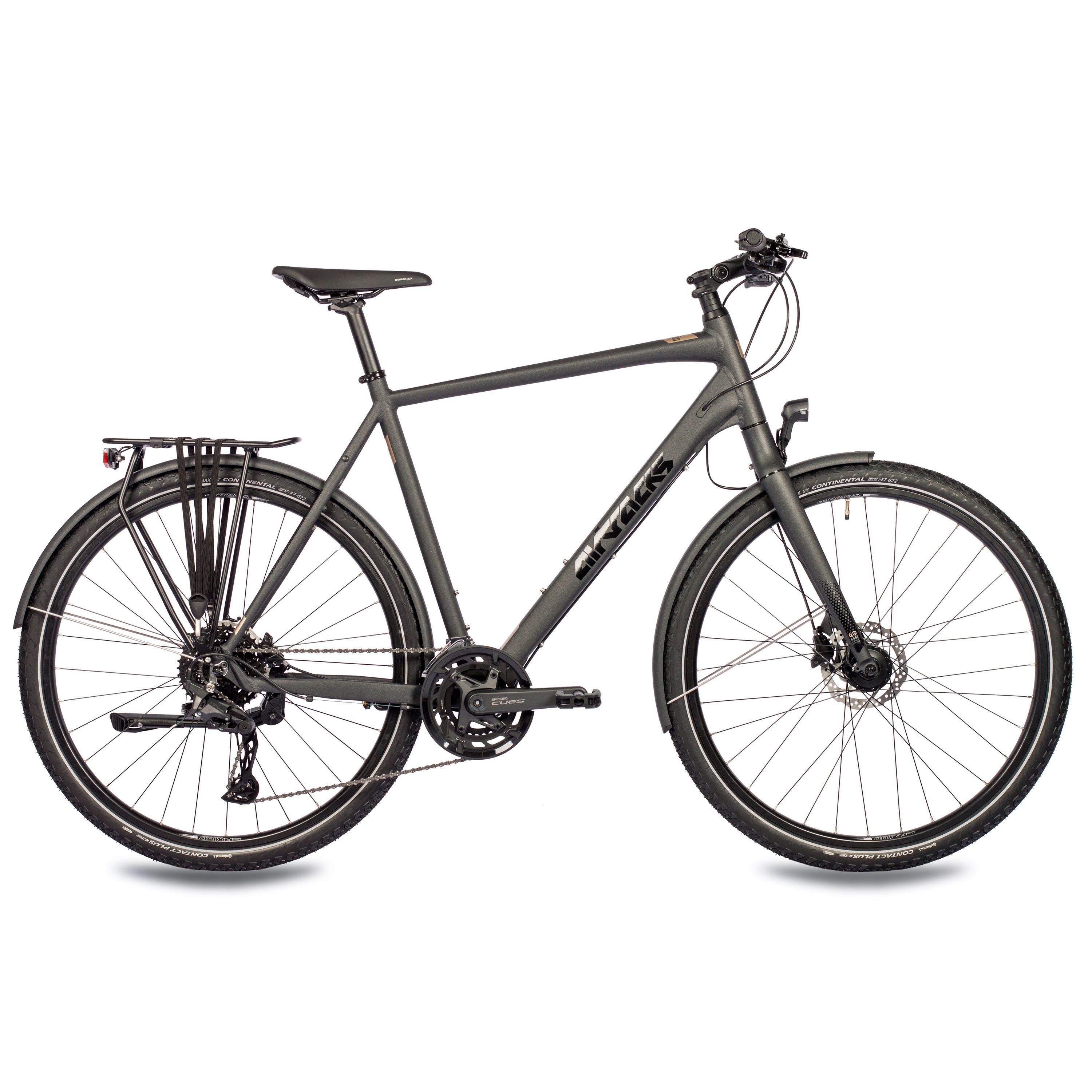 Airtracks Trekkingrad Herren City XXL Fahrrad 28 Zoll Trekking Fahrrad TR.2880-CUES, 20 Gang, (2x10 G Shimano CUES RD-U6020-10 Shadow), Schwarz Matt - Rahmenhöhen 52cm 56 cm 60 cm » Modeljahr 2026