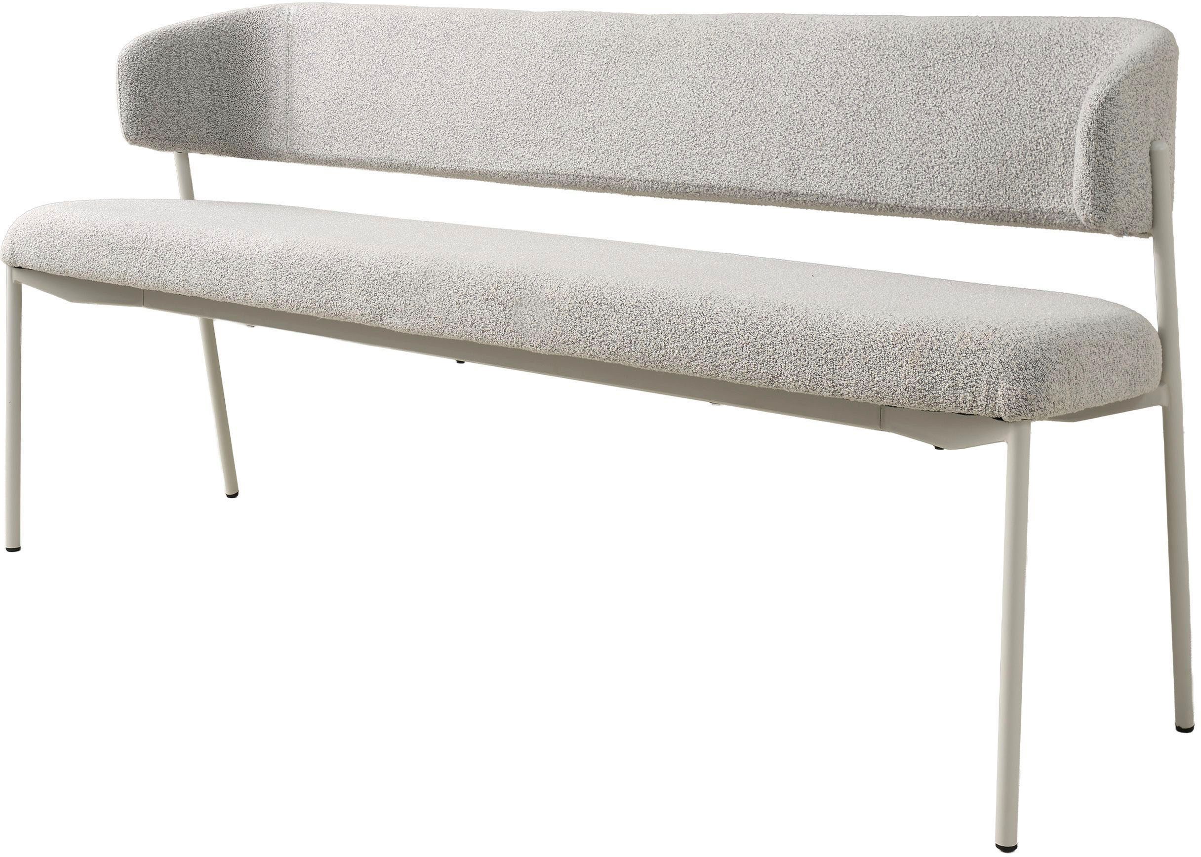 SCHÖNER WOHNEN-Kollektion Sitzbank OSLO, 160 cm oder 200 cm (1-St), Bezug Bouclé, Untergestell Metall pulverbeschichtet
