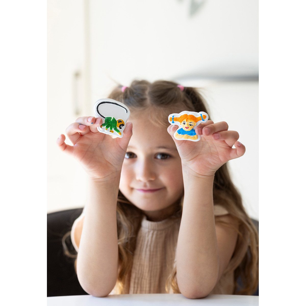 Pippi Langstrumpf Lernspielzeug 44387 Unisex Kinder, Gipsformen, Förmchen, Kreativspiel, Handwerkspiel, Modellieren