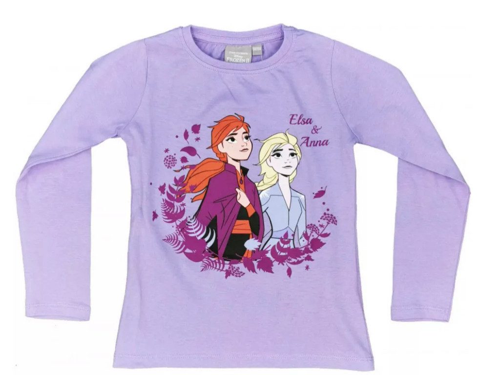 Disney Frozen Langarmshirt Die Eiskönigin Anna und Elsa