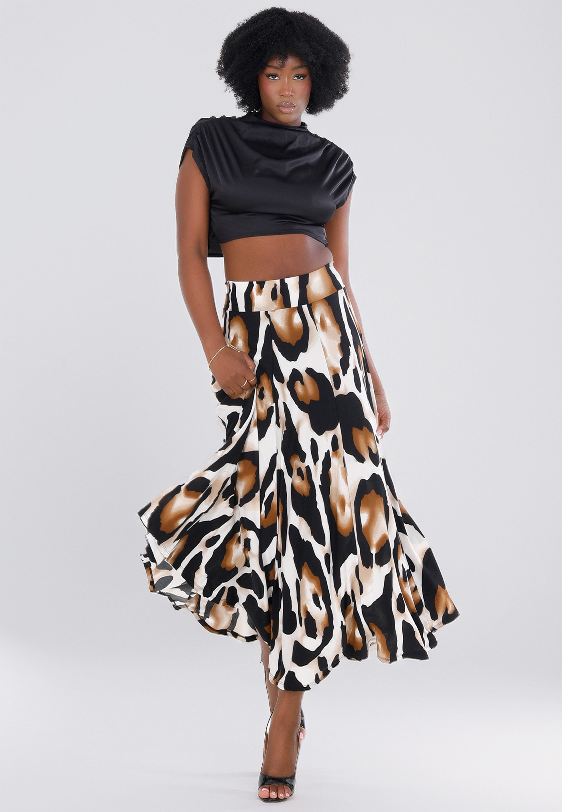 YC Fashion & Style Midirock High-Waist günstig online kaufen