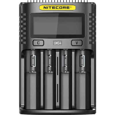 Nitecore Ladegerät USB Rundzellen-Lader (Akku-Defekt Erkennung, Automatischer Akkutest)