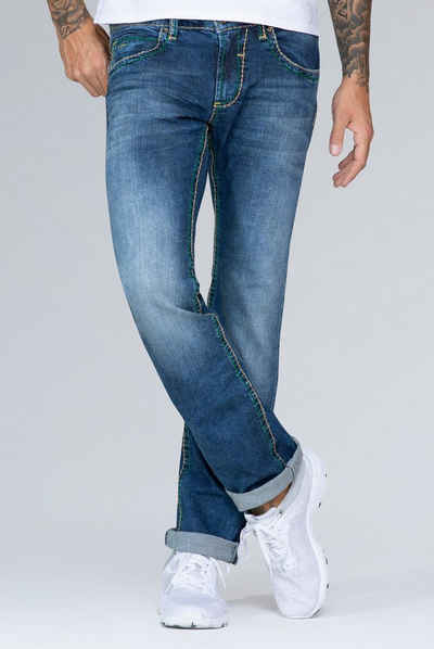 CAMP DAVID Regular-fit-Jeans NI:CO mit Used-Waschung