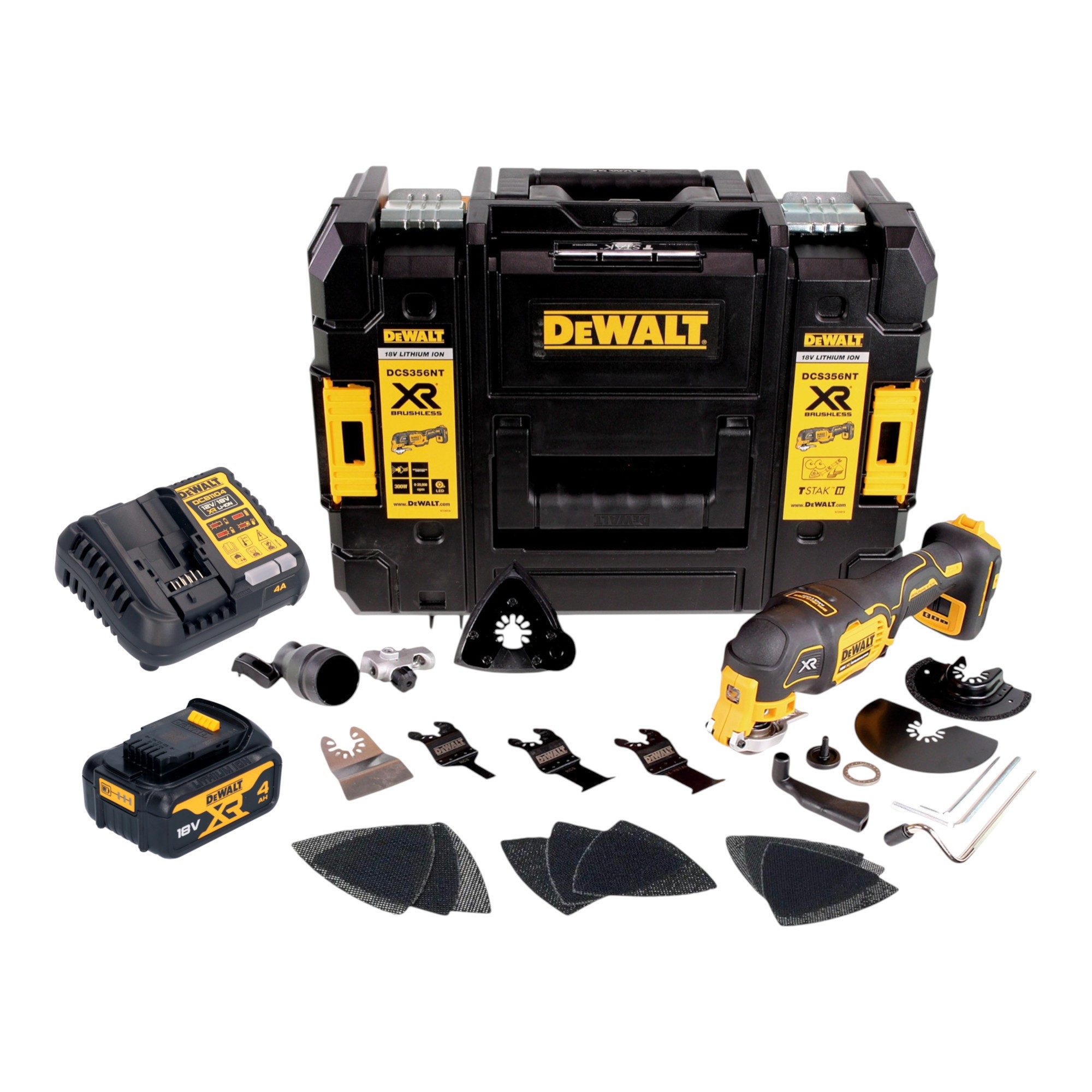 DeWalt Akku-Multifunktionswerkzeug DCS 356 M1T Akku Multitool 18 V Brushless + 1x Akku 4,0 Ah