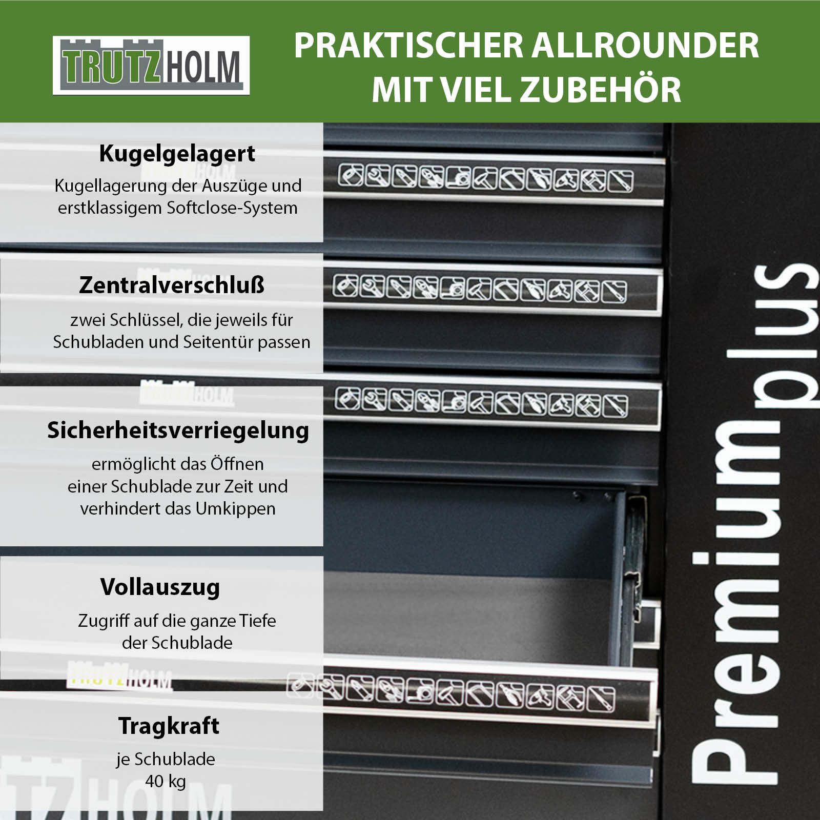 TRUTZHOLM Werkstattwagen Premium Plus XXL unbestückt 84 x 74 Seitentür 7 Sc günstig online kaufen