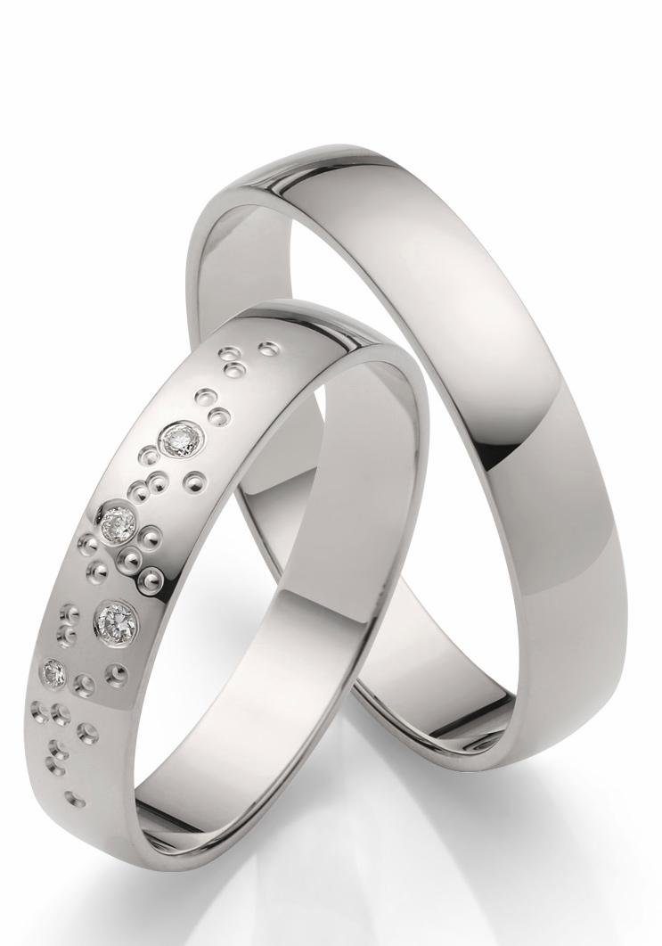 Firetti Trauring Schmuck Geschenk Gold 375 Hochzeit Ehering "LIEBE" Sterne, Made in Germany, wahlweise mit oder ohne Brillanten