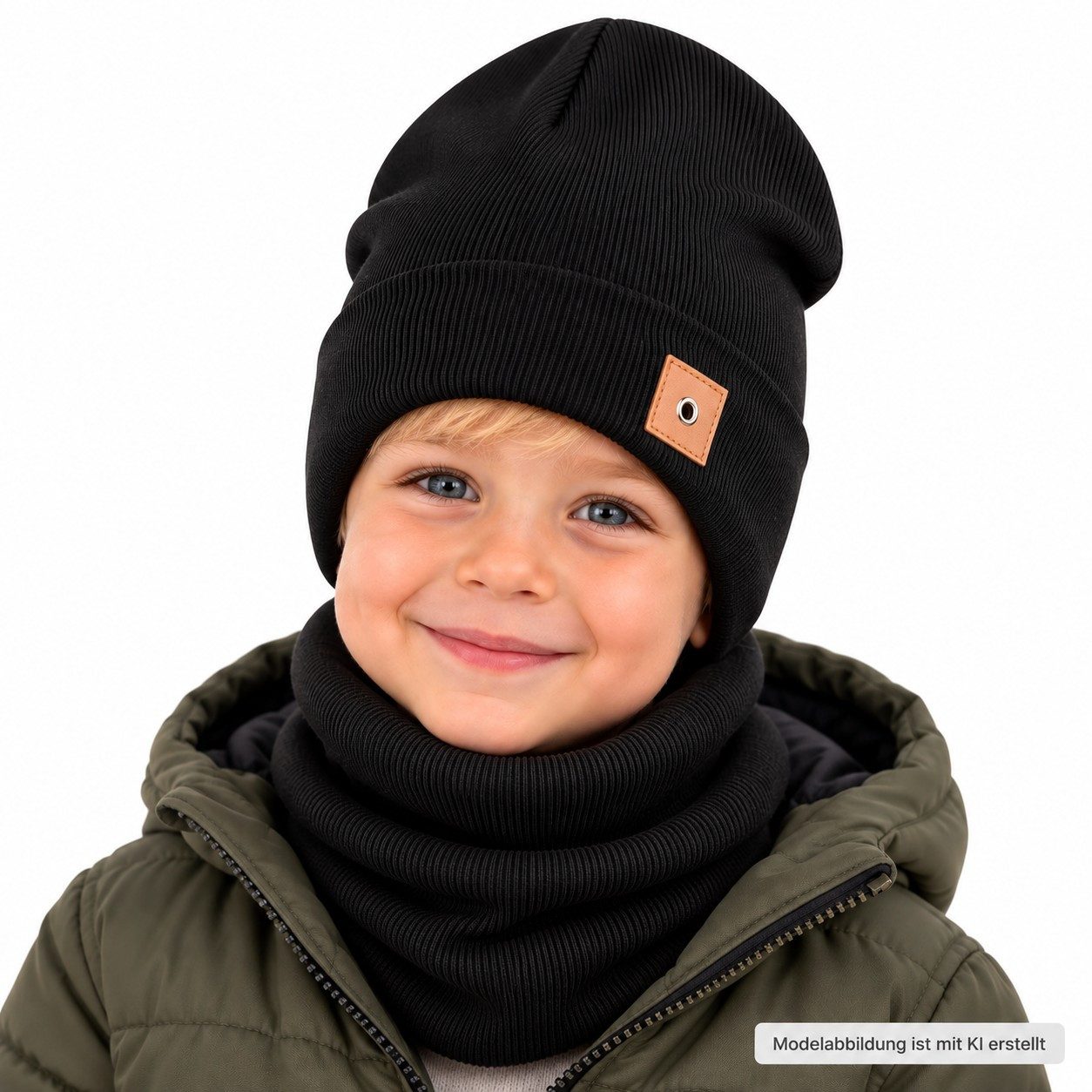Smarilla Mütze & Schal Kindermütze mit Schal, Winterset für Jungen & Mädchen
