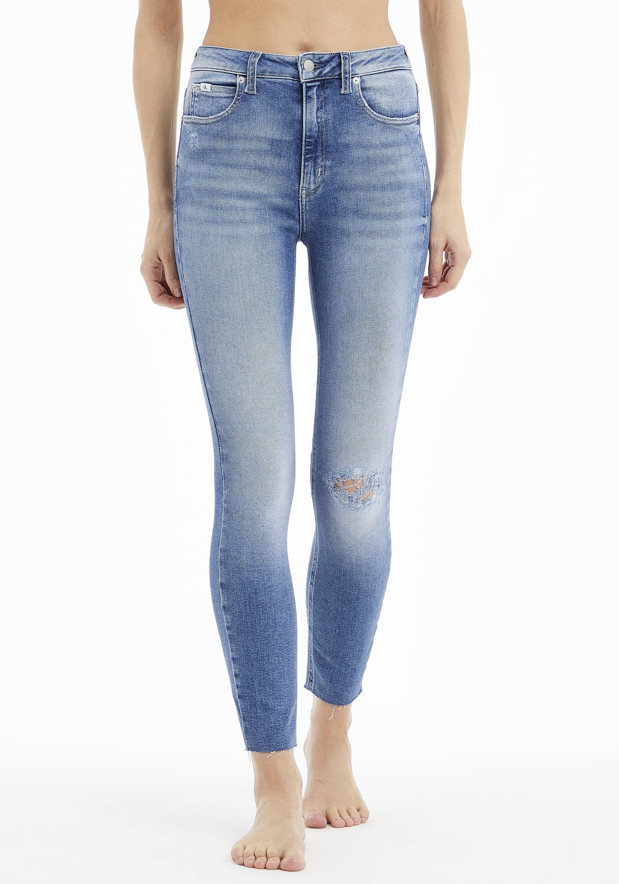 Calvin Klein Jeans 5-Pocket-Jeans HIGH RISE SKINNY mit kleinem Calvin Klein  Logo auf der Münztasche