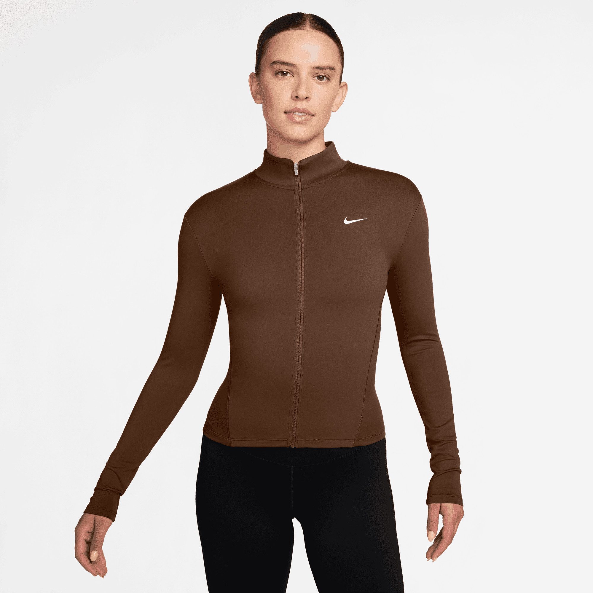 Nike Trainingsjacke W NK ONE DF FZ FITTED JKT Dri-FIT Technologie, schnelltrocknend, körpernahe Passform