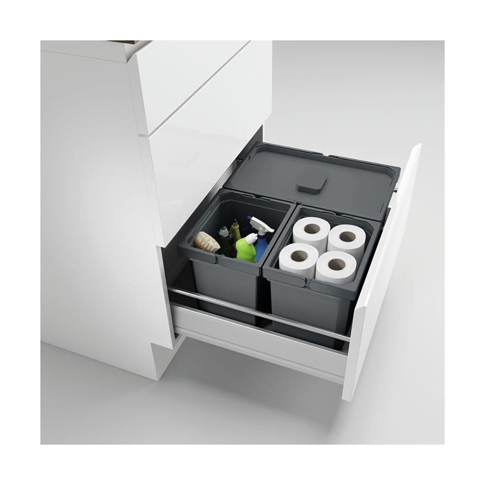 Naber Einbaumülleimer Systembehälter Cox® Box 220/600-3, anthrazit
