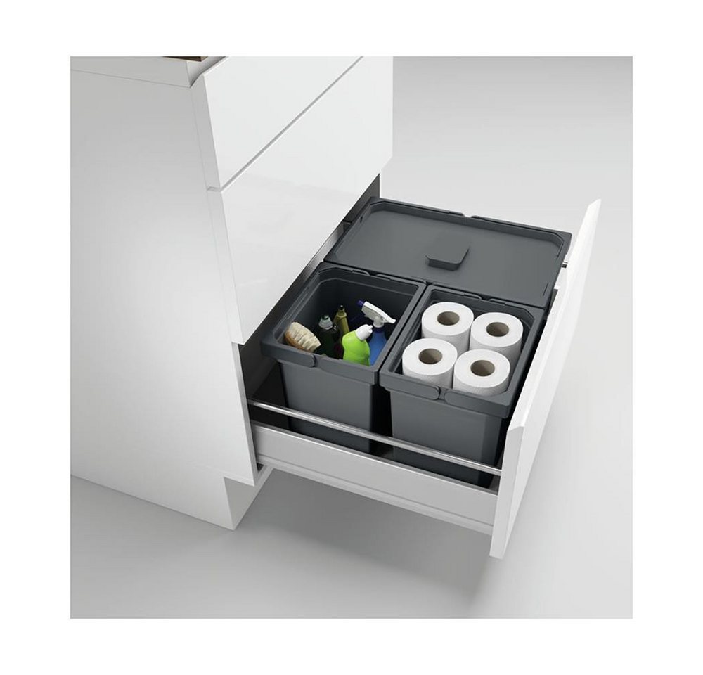 Naber Einbaumülleimer Systembehälter Cox® Box 220/600-3, anthrazit
