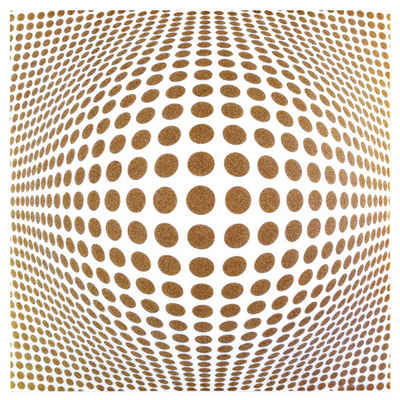 Hexim Wanddekoobjekt Disco Gold (Deckenplatten Sparpakete aus XPS 50x50cm - Moderne Panorama Platten für Wand und Decken mit optischen Illusionen - Dekor Wandplatte Deckenverkleidung)
