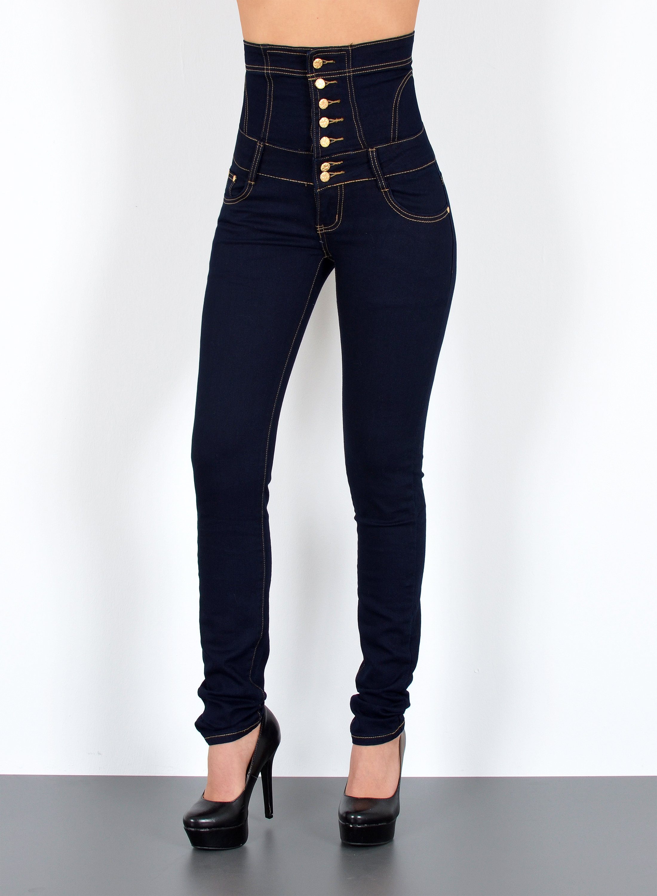 ESRA Skinny-fit-Jeans Damen Skinny Jeans 7 günstig online kaufen