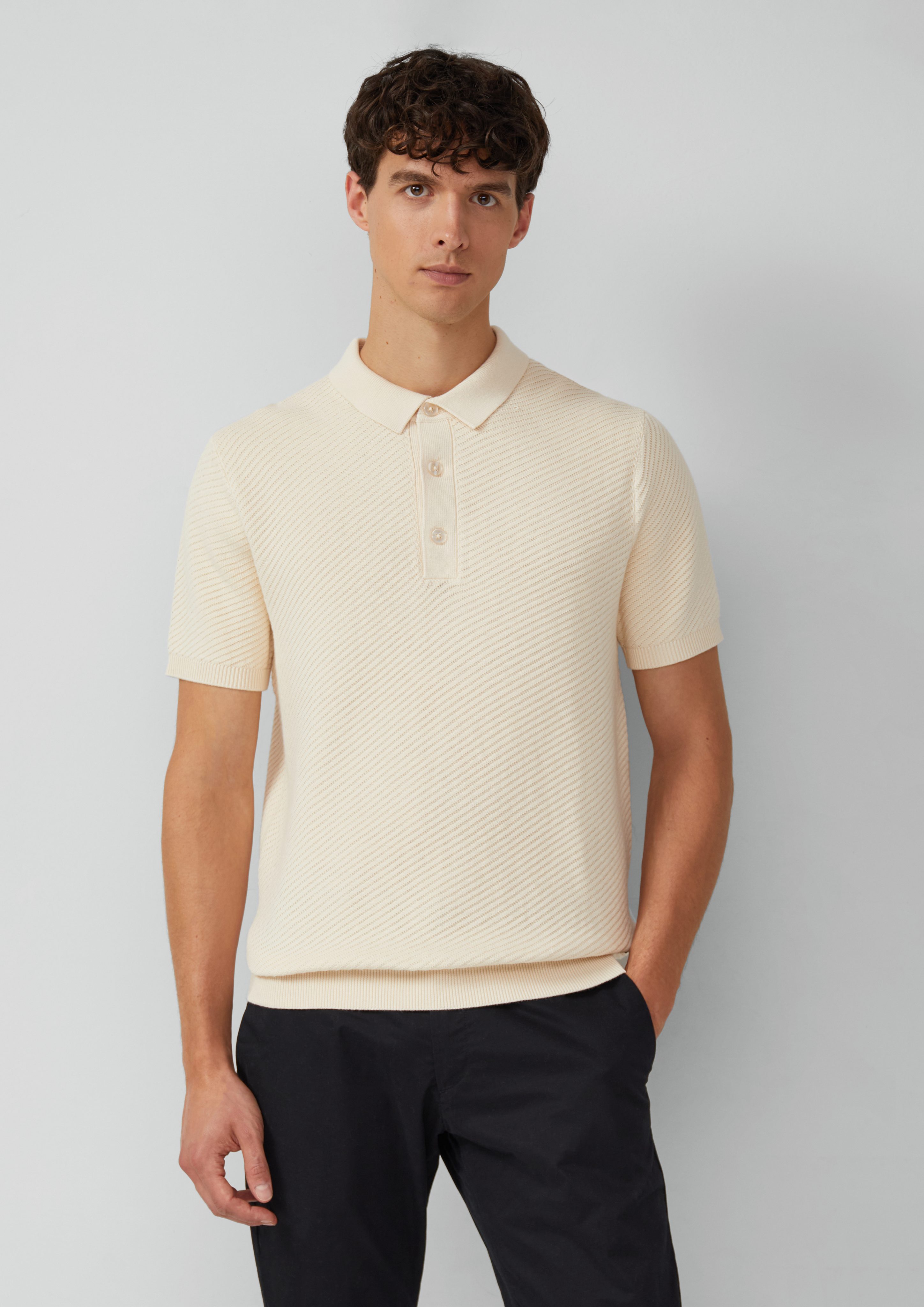s.Oliver BLACK LABEL Strickpullover Poloshirt aus günstig online kaufen
