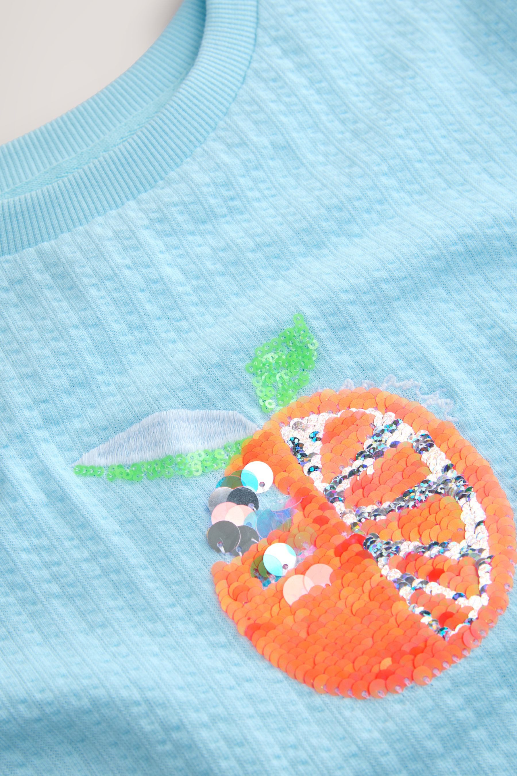 Next Paillettenshirt Kastiges Oversized Fit T-Shirt mit Pailletten (1-tlg) – Bild 4 von 5