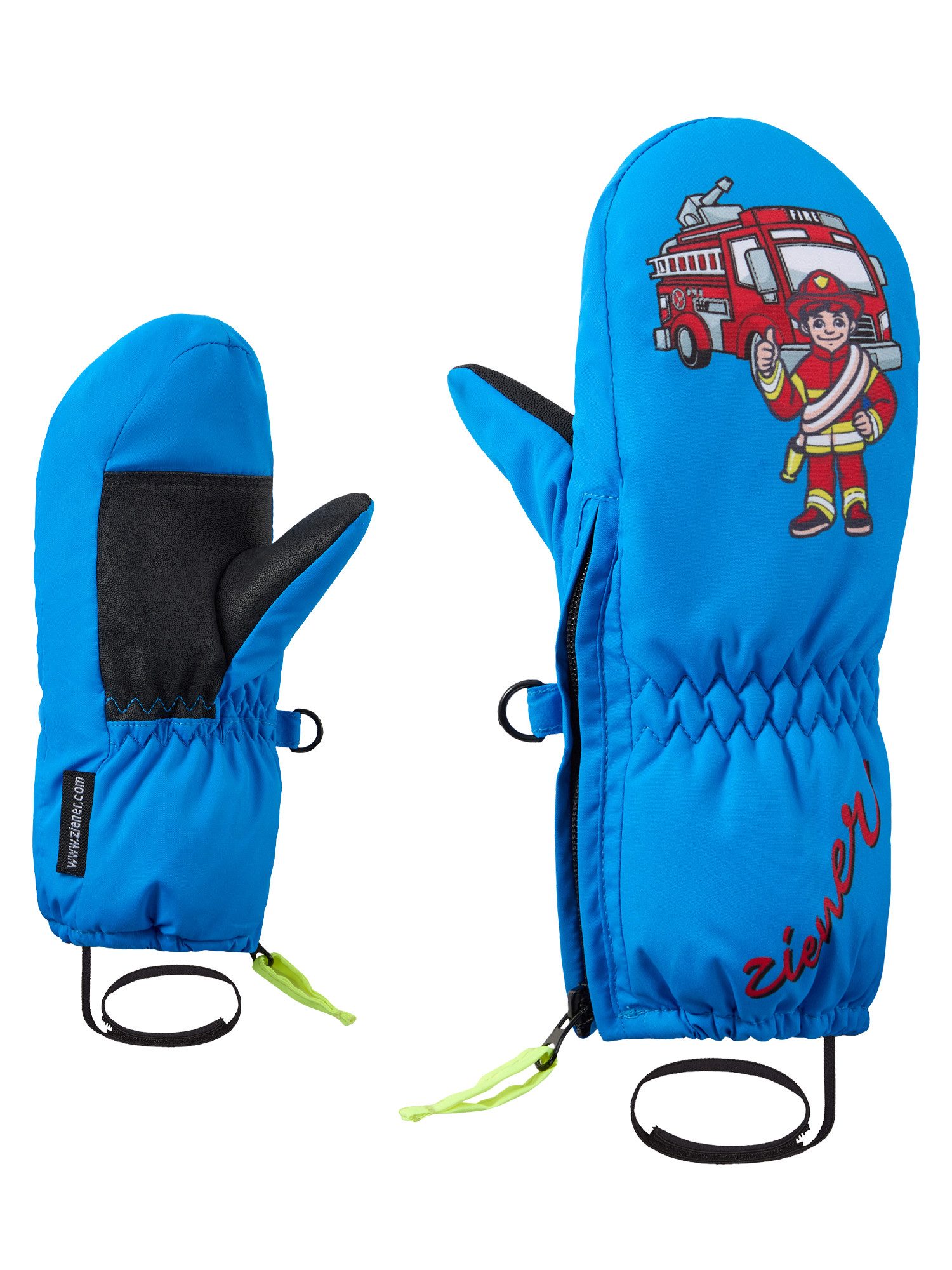 Ziener Fäustlinge LEPRINT-Z AQUASHIELD® Kinder warm, wasserdicht, windddicht, atmungsaktiv, langer Reißverschluss