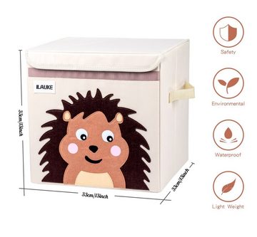 Homewit Aufbewahrungsbox Kinder Spielzeugbox mit Deckel für Kinderzimmer (1 St), zur Aufbewahrung im Kallax Regal